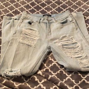 Almost Famous High Waisted Distressed Jeans sz 3
